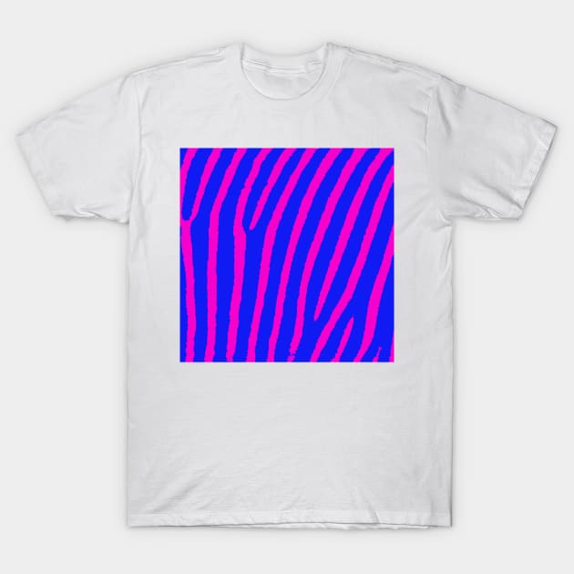 Zebra Print (Pink & Blue) T-Shirt by BlakCircleGirl